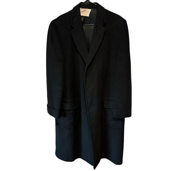 Hart Schaffner & Marx Vintage 100% Cashmere Heavy Pea Coat - Picture 2 of 14